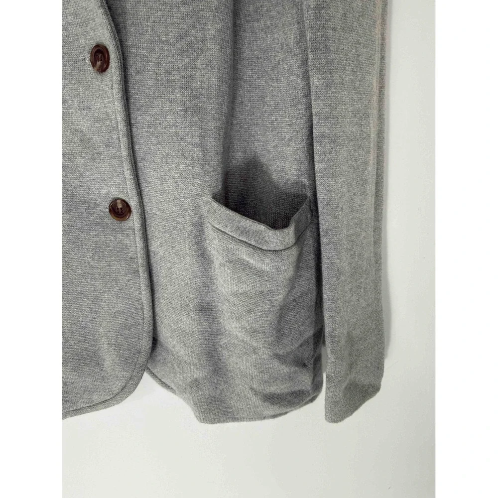 J.Crew Sweater Blazer Heather Gray Office Work Career Business Knit XS‎
